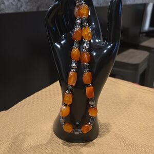 Orange Beaded Necklace 52